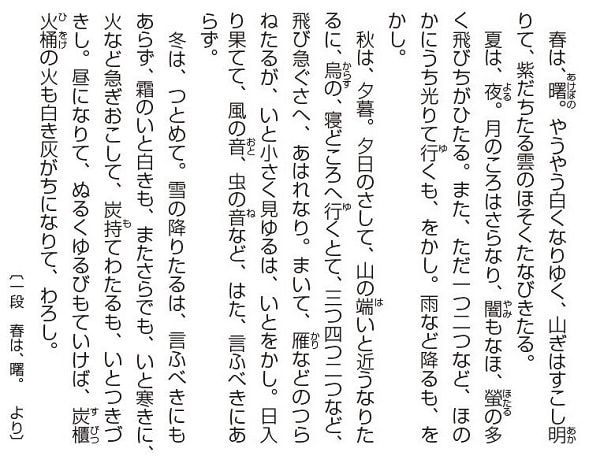 『枕草子』原文
