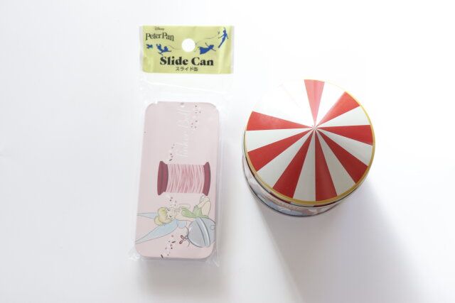 セリアのティンカーベル スライド缶とブリキ缶 テント／ダンボ