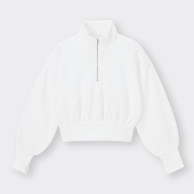 GUのヘビーウェイトスウェットショートハーフジッププルオーバー