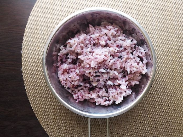 炊き上がった雑穀