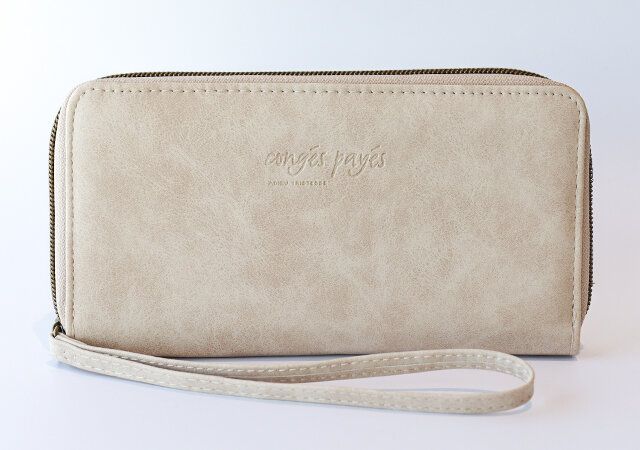 congés payés ADIEU TRISTESSE［コンジェ ぺイエ アデュー トリステス］スマホも入る本格スウェード調長財布のデザイン