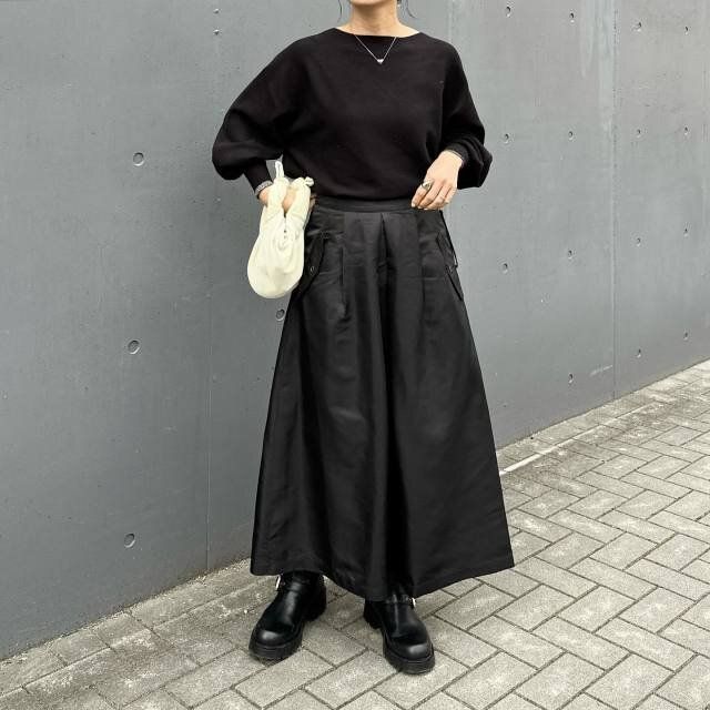 大人の冬ロングスカートコーデ