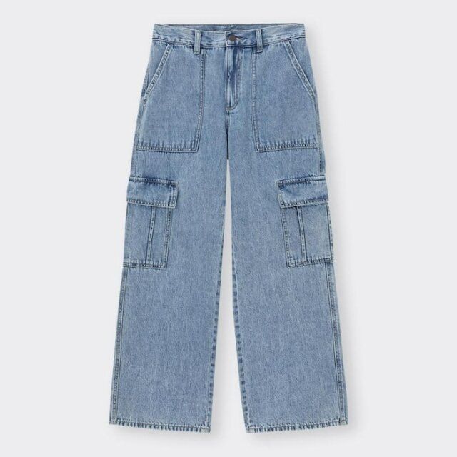 GUのワイドデニムパンツ