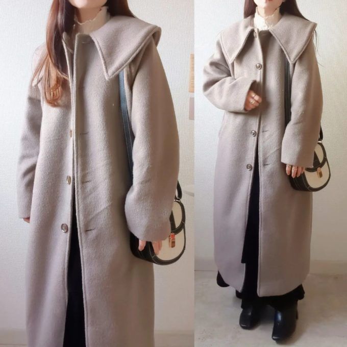 しまむらの「ビッグ襟コート」