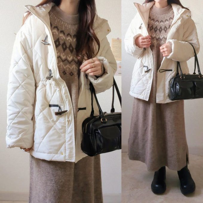 しまむらの「キルトダッフルコート」