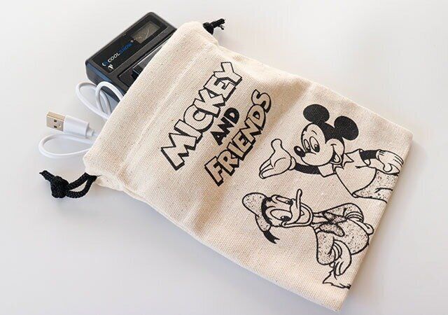 セリアの帆布巾着ミッキー＆フレンズ 