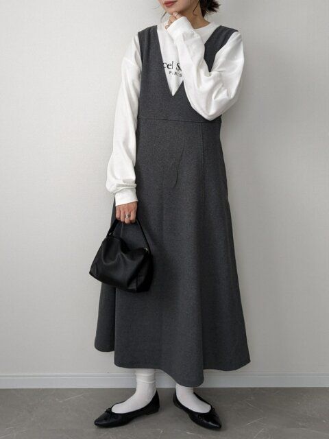 冬のスウェットコーデ