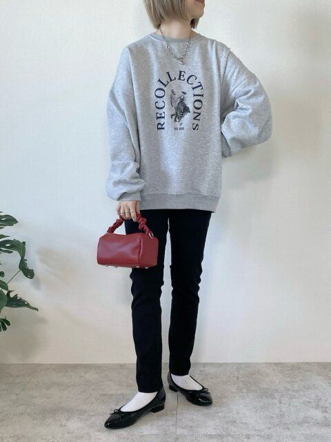 冬のスウェットコーデ