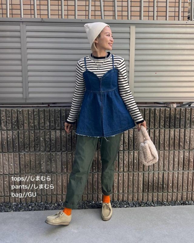 しまむらブルービスチェコーデ2