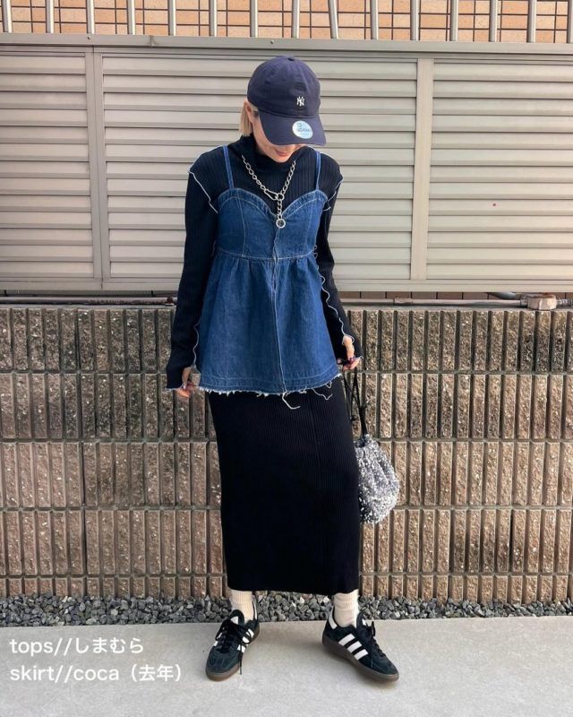 しまむらブルービスチェコーデ3