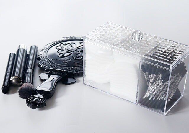 セリアのコットン＆綿棒ケースの使用例