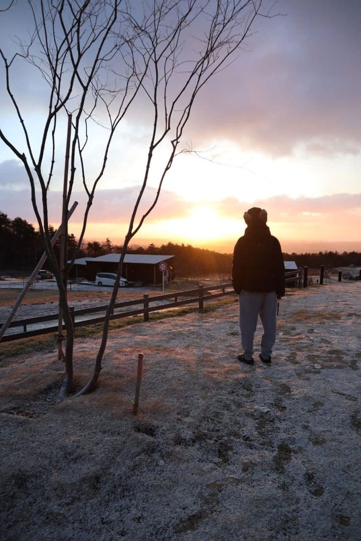 宮城県仙台市のキャンプ場IZUMI PEAK BASEの朝日