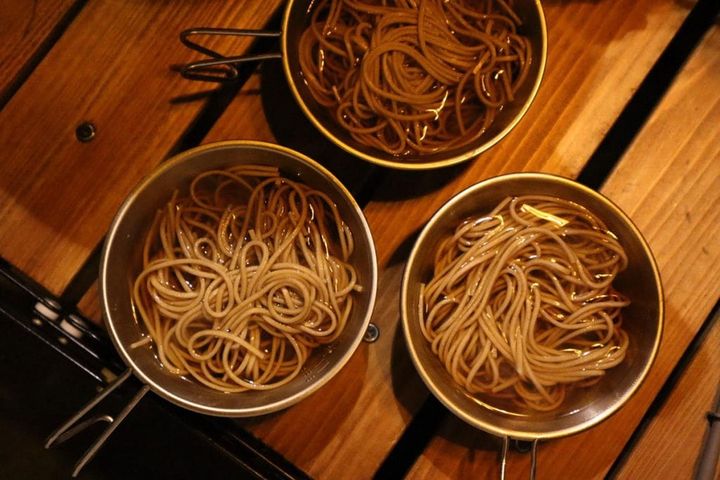 シェラカップで年越しそば