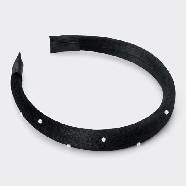 GUのベロア＆パールライクカチューシャ