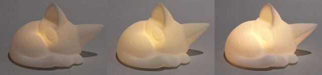 猫のダヤン お部屋ライトは3段階で調光可能