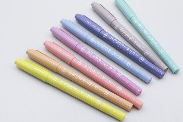 セリア 油性ツインカラーマーカー4P_C 油性ツインカラーマーカー4P_D