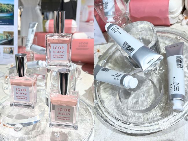 左：Sakuraオイルインミスト・右：ハンドクリーム