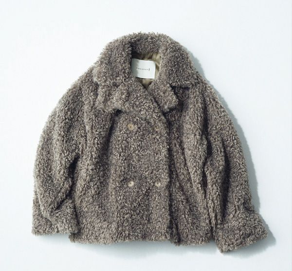 シップス プライマリー ネイビー レーベル ボアピーコート 骨格ストレート