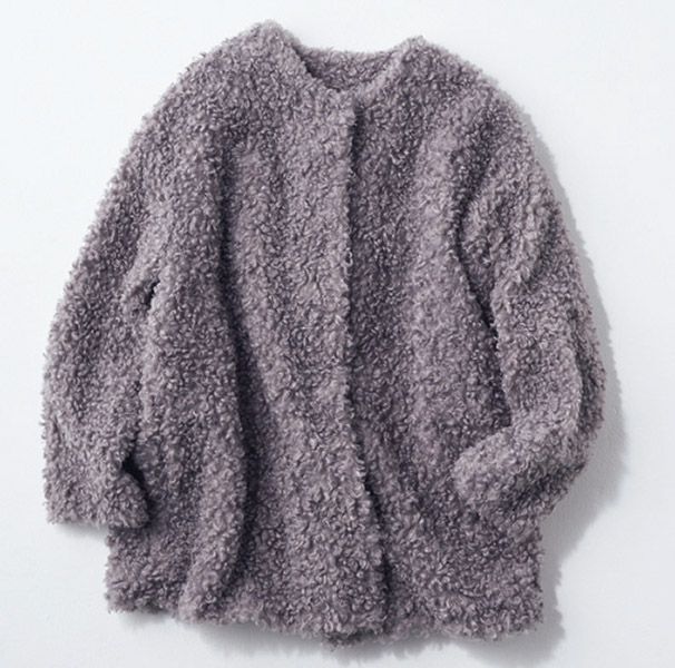 シップス プライマリー ネイビー レーベル ボアアウター 骨格ストレート