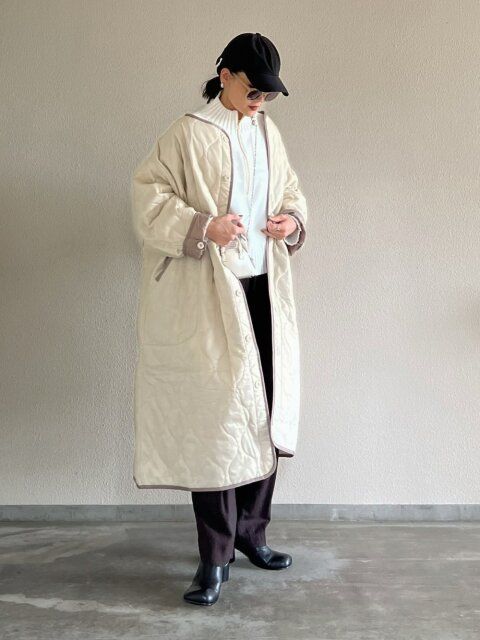 ハーフジップの着回しコーデ