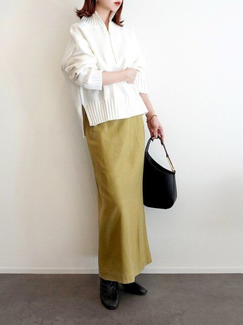 ハーフジップの着回しコーデ