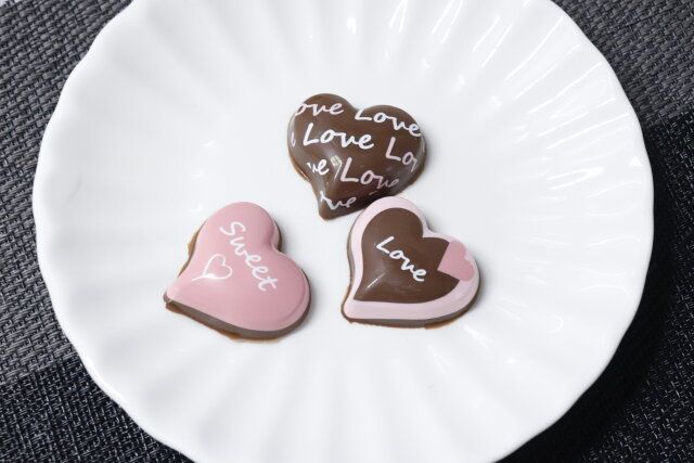 チョコペリモールド プリティハートの完成品
