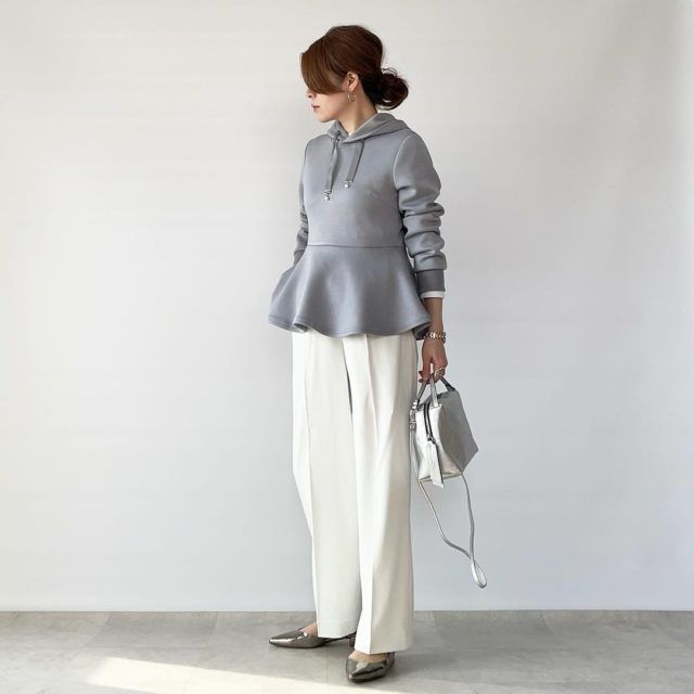 UNIQLOタックワイドパンツコーデ3