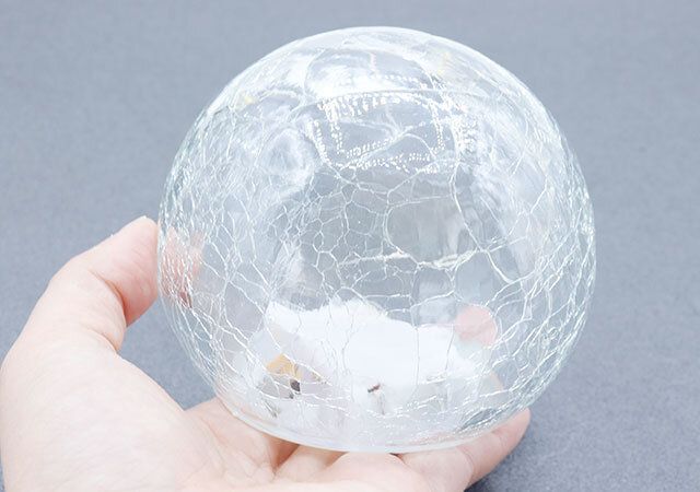 ダイソーのインテリアライト（ワレガラス、ワイヤーLED5個）のサイズ