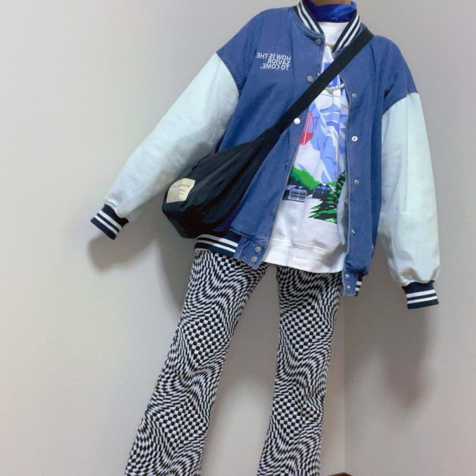 しまむらメンズの「刺繍デニムスタジャン」