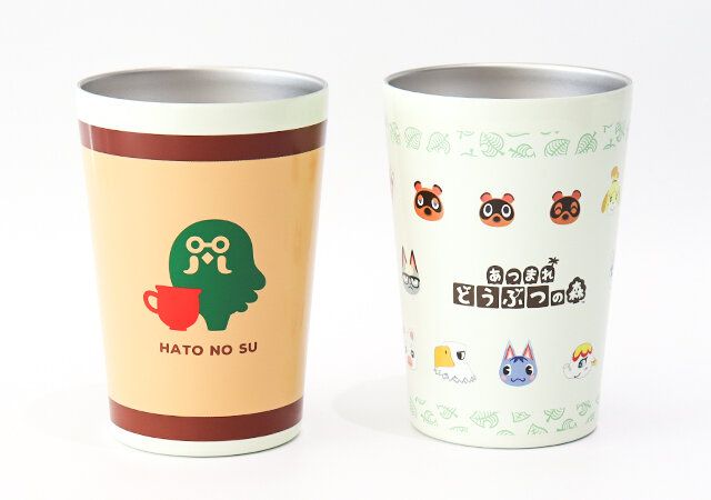 あつまれ どうぶつの森 タンブラーBOOK 喫茶ハトの巣ver.とあつまれ どうぶつの森 タンブラーBOOK 島の住民ver.のデザイン