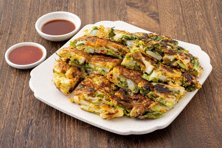 白菜と春菊のすき焼きチヂミ