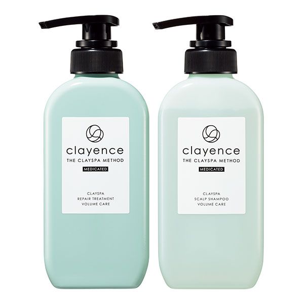 【右】クレイスパ 薬用スカルプシャンプー ボリュームケア【左】クレイスパ 薬用リペアトリートメント ボリュームケア