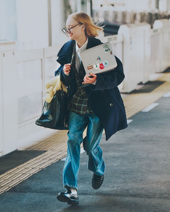 デニムにPコートは冬の定番おしゃれコーデ【本日のFUDGE GIRL-1月27日】