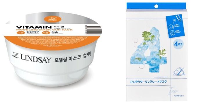 画像: ＜左から＞【LINDSAY】「モデリングカップパック」28g ¥550（税込）、【ナンバーズイン】「4番 ひんやりクーリングシートマスク」27ml・4枚入り ¥1,090（税込） 出典：@cosme