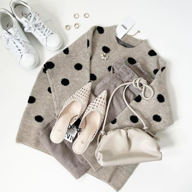 DHOLC 「ドットニット」コーデ