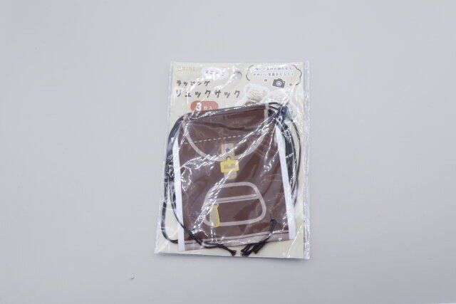 セリアのPE リュックサック SS 3Pのパッケージ