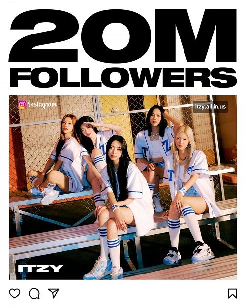 ITZY、フォロワー2000万人突破
