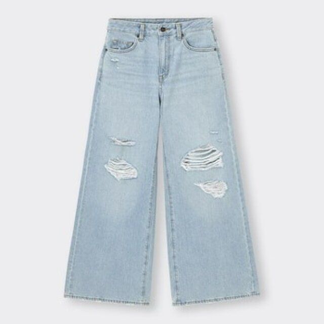 GUの新作ワイドパンツ