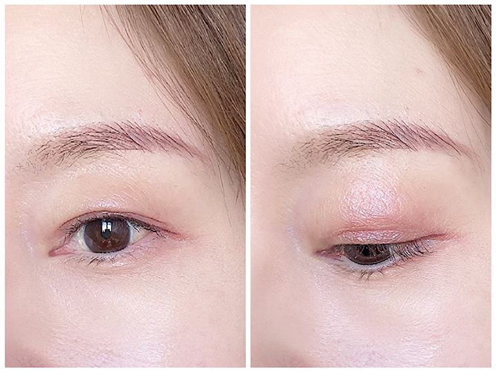 （1）〜（3）の工程で仕上げた眉がこちらです