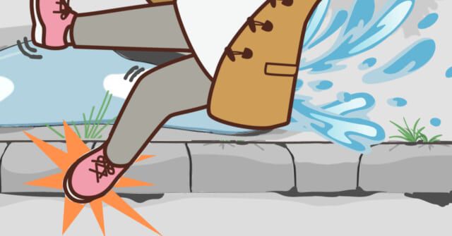 水たまりで転んだ……【心理テスト】職場でのストレス耐性を診断！