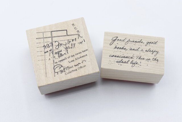 ラバースタンプ：クラシックレター 2個セット