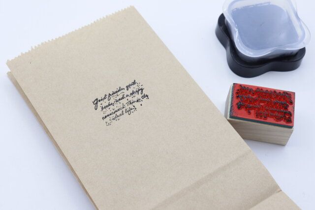 ラバースタンプ：クラシックレターの使用例