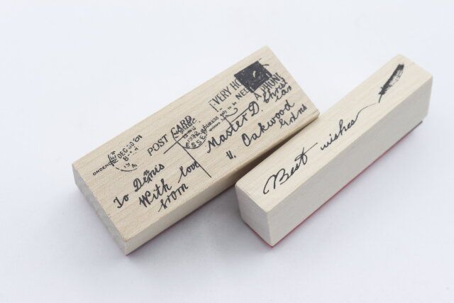 ラバースタンプ：クラシックレターのバリエーション