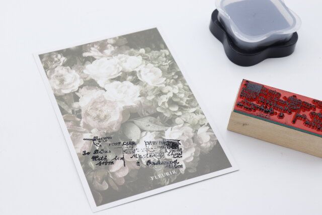 ラバースタンプ：クラシックレターの使用例