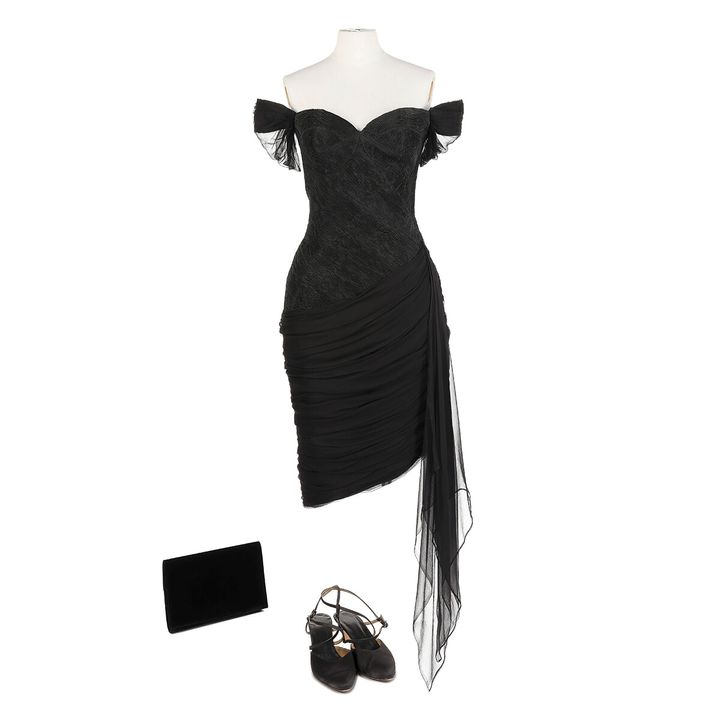 240124_Elizabeth Debicki (as Princess Diana)_ The 'Revenge' dress, off the shoulder black cocktail dress Season 5 Episode 5 Based on the design by Christina Stambolian.£8,000-.jpg