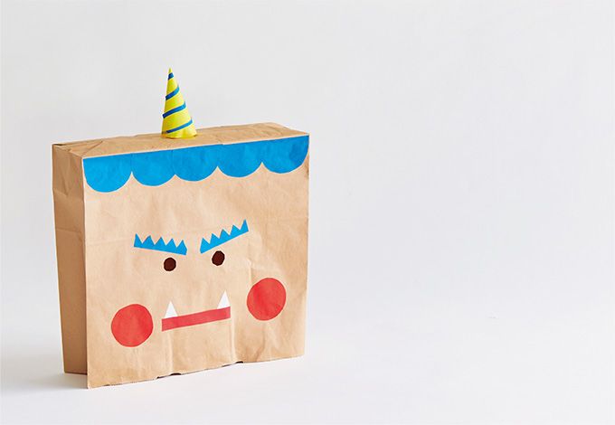 「オニはそとー！」紙袋で作る、鬼のお面のつくりかたの画像1