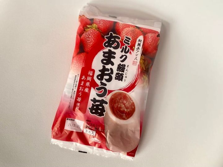 シャトレーゼアイス「和菓子アイス ミルク饅頭 あまおう苺」