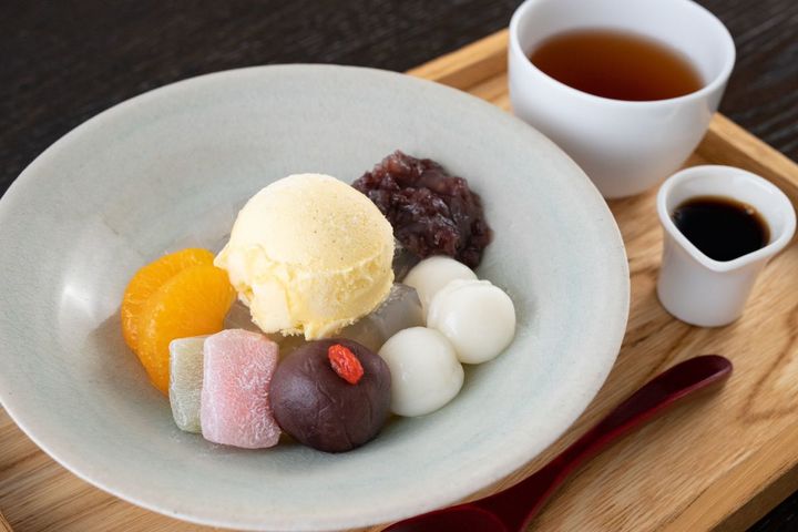 白玉クリームあんみつ