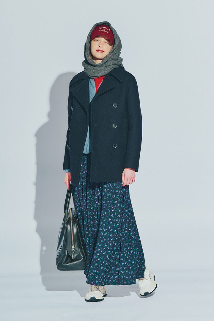 Pコートでスポーティとスウィートの掛け合わせたおしゃれコーデ【本日のFUDGE GIRL-2月4日】