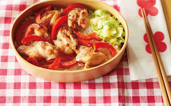 仕込み5分、調理5分の超お手軽「鶏のはちみつ味噌焼き弁当」の画像1